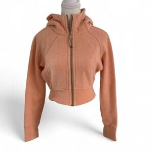 Lululemon Peach Cropped Scuba Full Zip Women’s Size 4
